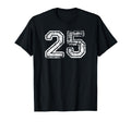 Number 25 Baseball Football Soccer T-Shirt - Custom Art Print for Adults - T-Shirt, Sweatshirt, Hoodie