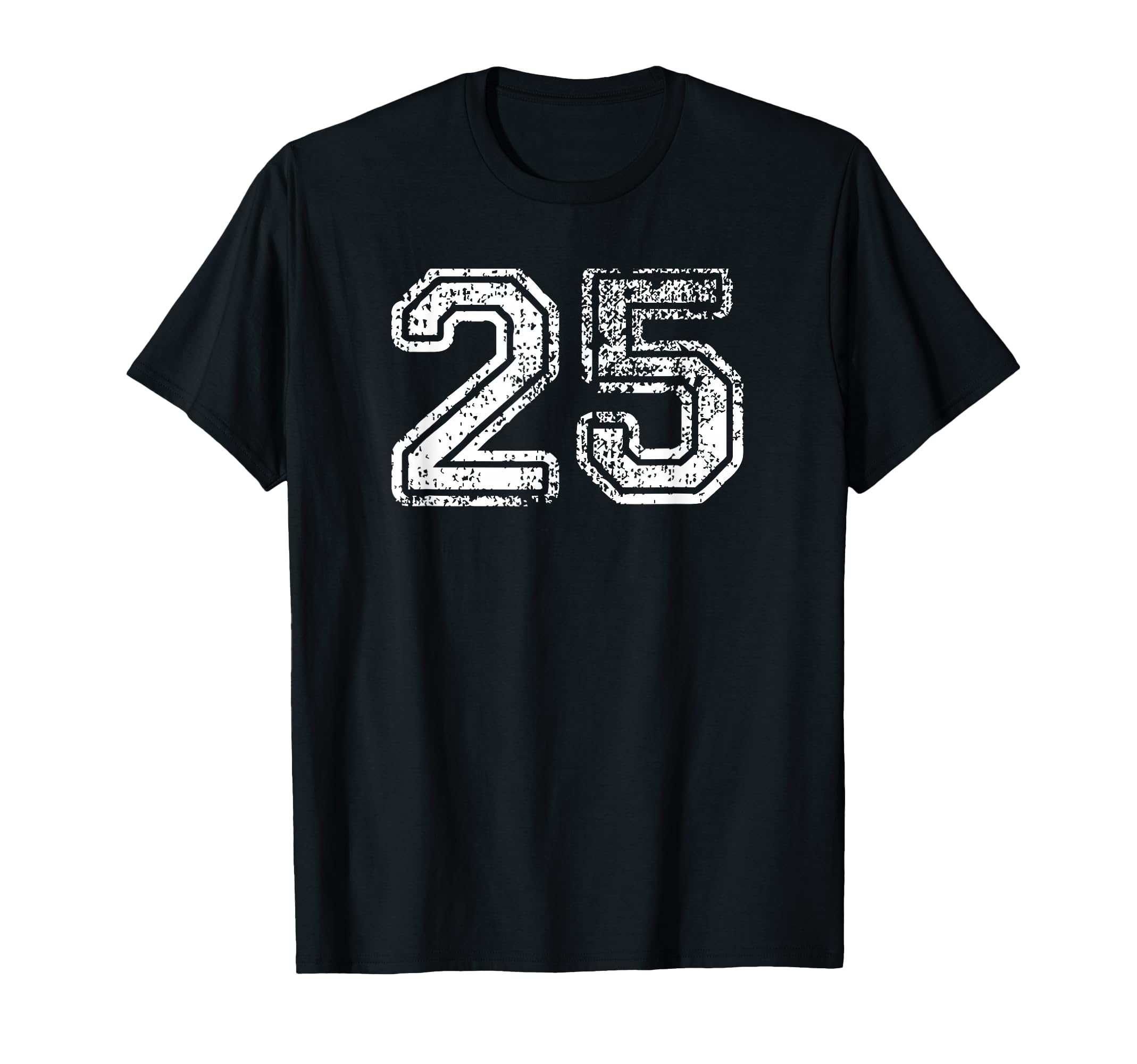 Number 25 Baseball Football Soccer T-Shirt - Custom Art Print for Adults - T-Shirt, Sweatshirt, Hoodie