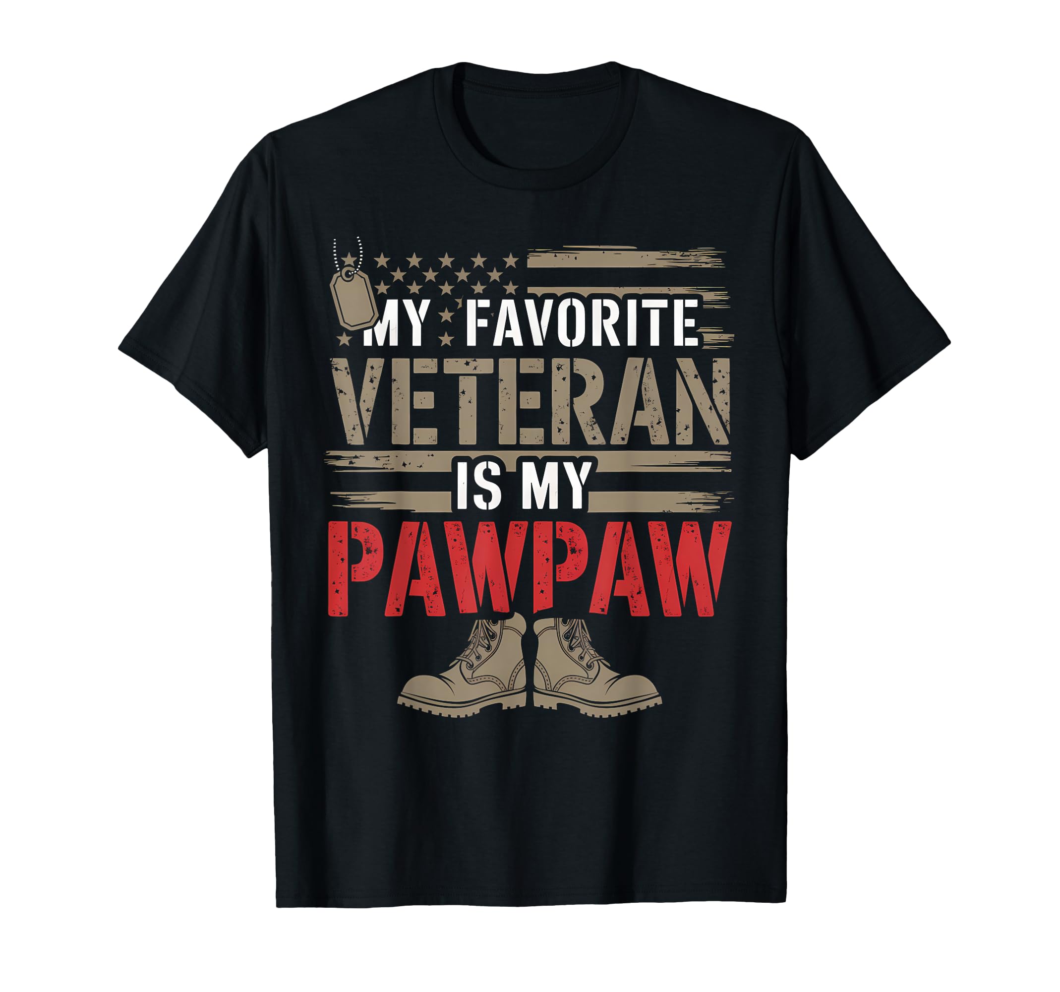 Veteran Papaw Love American Flag Dad T-Shirt - Graphic Print Unisex - T-Shirt, Sweatshirt, Hoodie