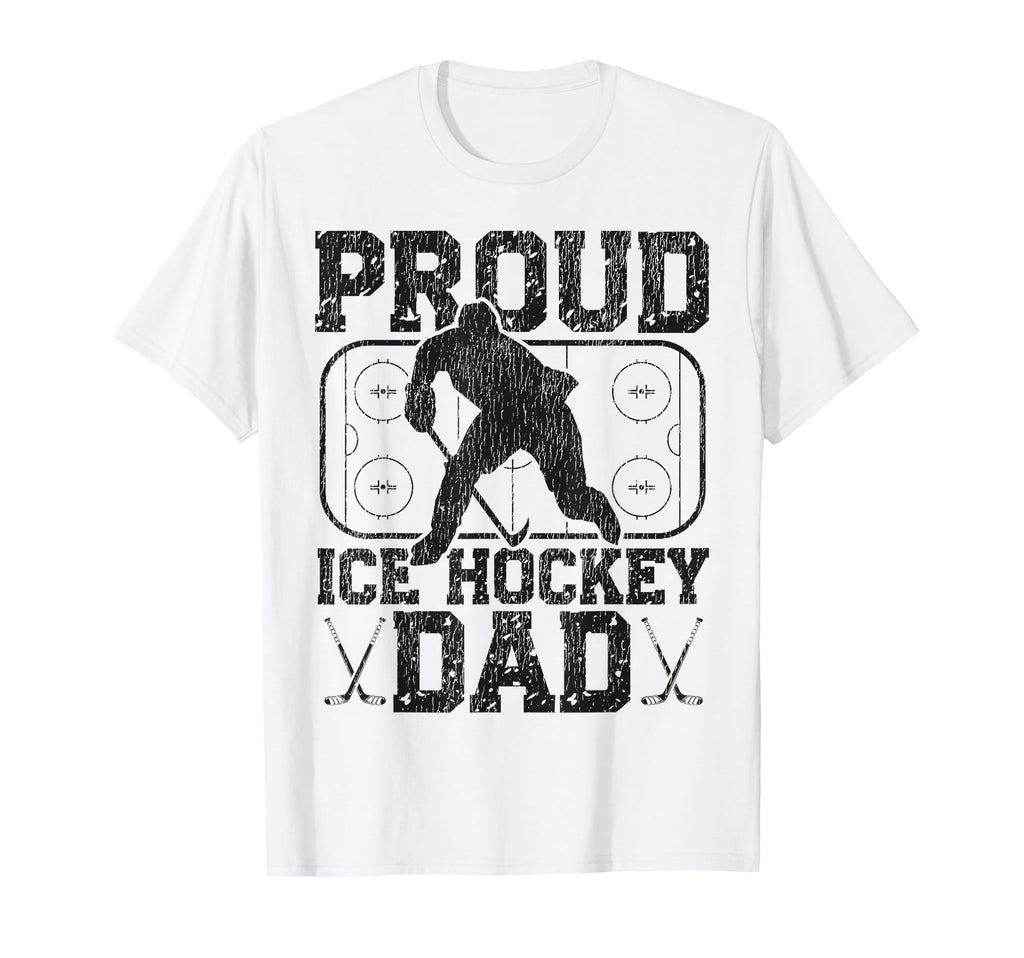 Ice Hockey Dad Father Proud Ice Hockey T-Shirt - Unique Graphic for Adults - T-Shirt, Sweatshirt, Hoodie