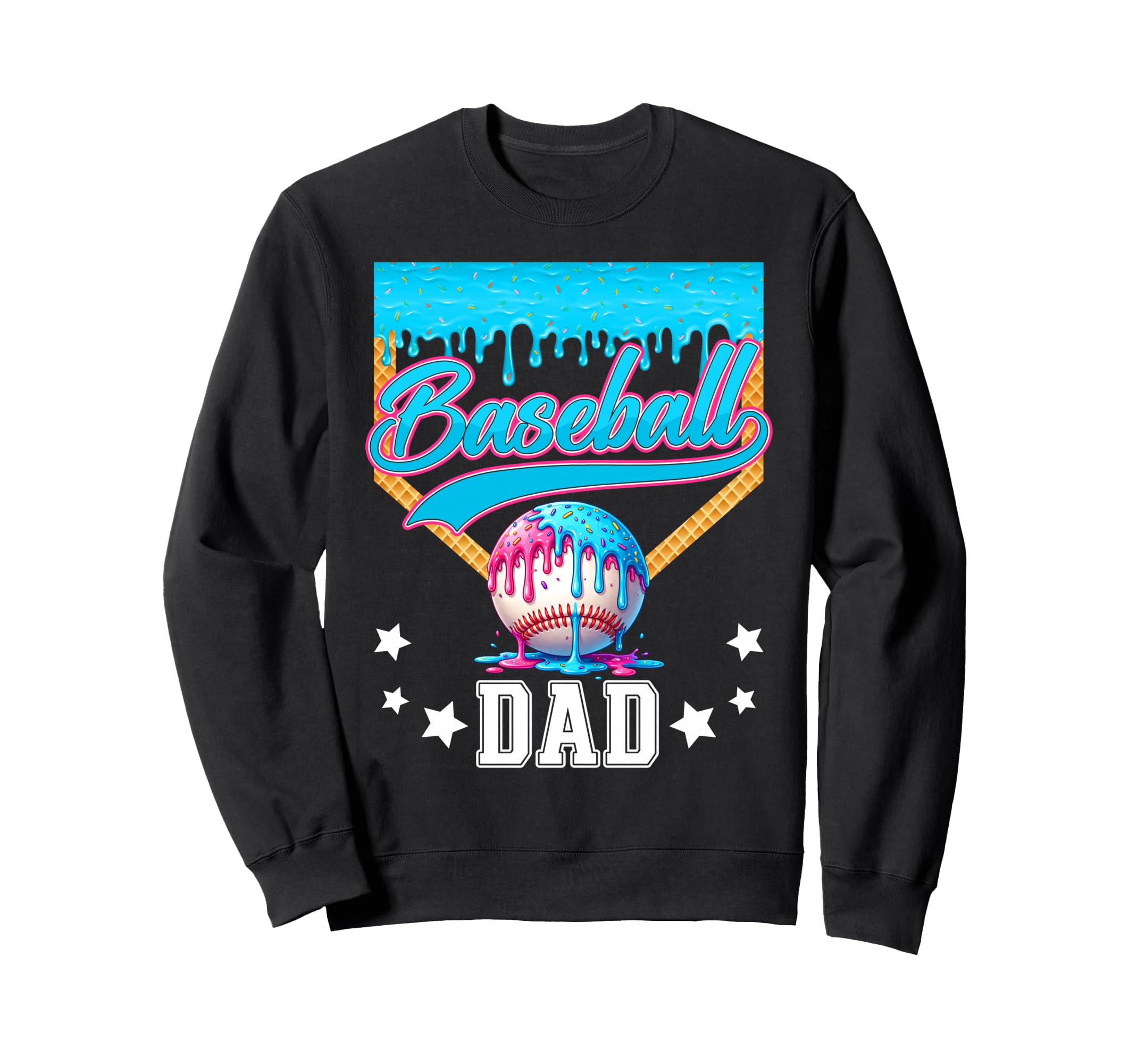 Baseball Dad Funny Fathers Day Ice Sweatshirt - Custom Art Print Unisex - T-Shirt, Sweatshirt, Hoodie