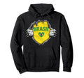 Brazil National Flag I Love Brasil Hoodie - Fun Novelty Design Unisex - T-Shirt, Sweatshirt, Hoodie