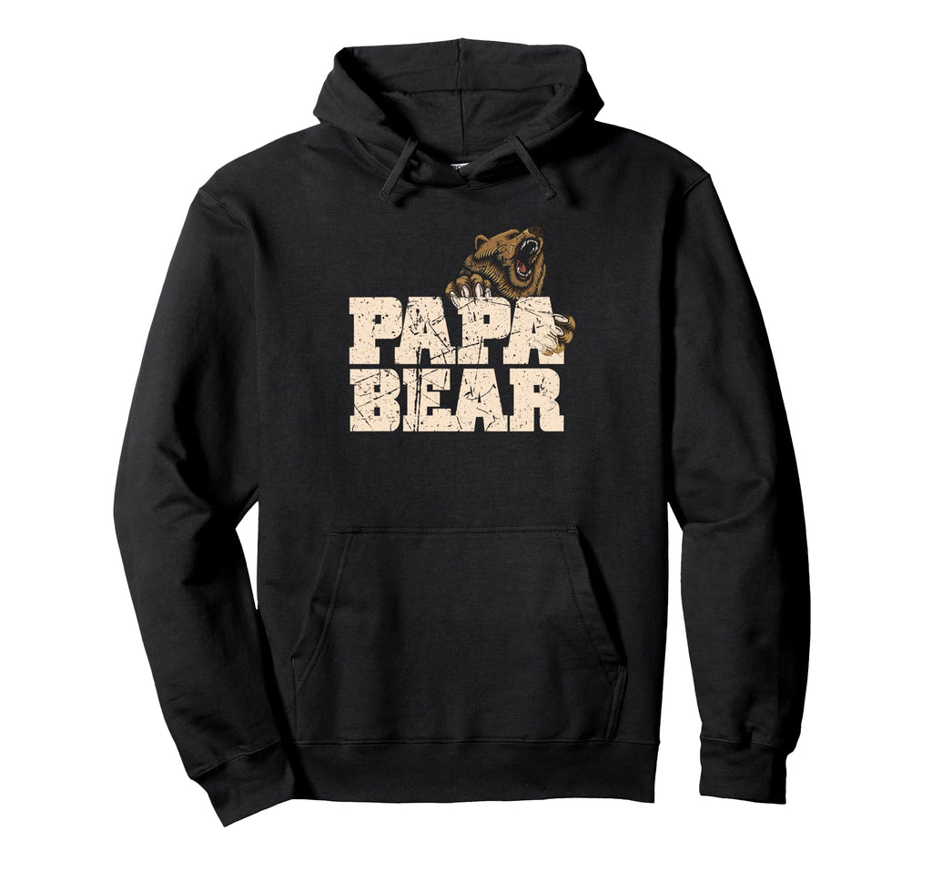 Papa Bear Family Fathers Day Dad Hoodie - Aesthetic Graphic Unisex - T-Shirt, Sweatshirt, Hoodie