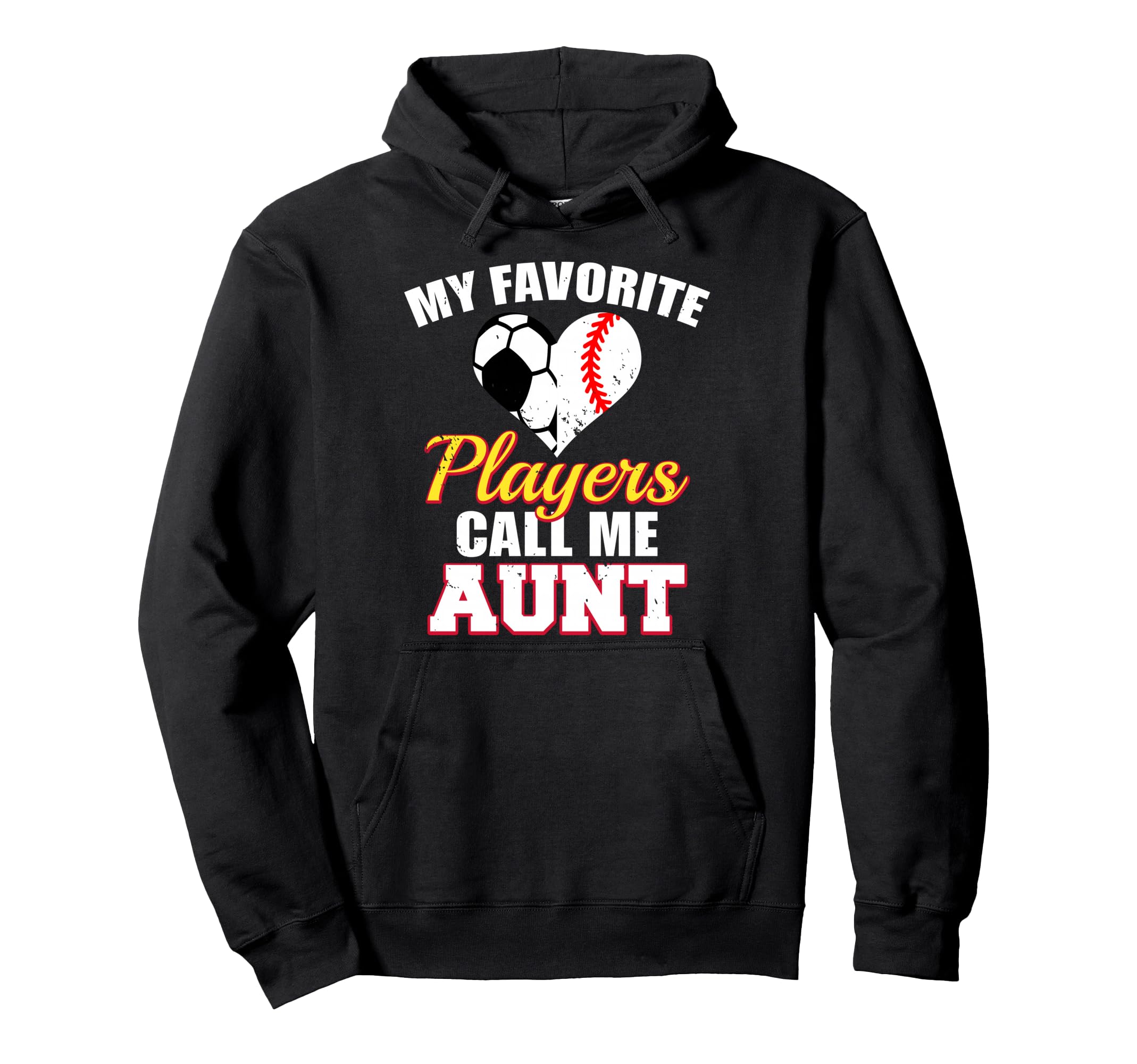 My Favorite Players Call Me Aunt Hoodie - Minimalist Print for Adults - T-Shirt, Sweatshirt, Hoodie
