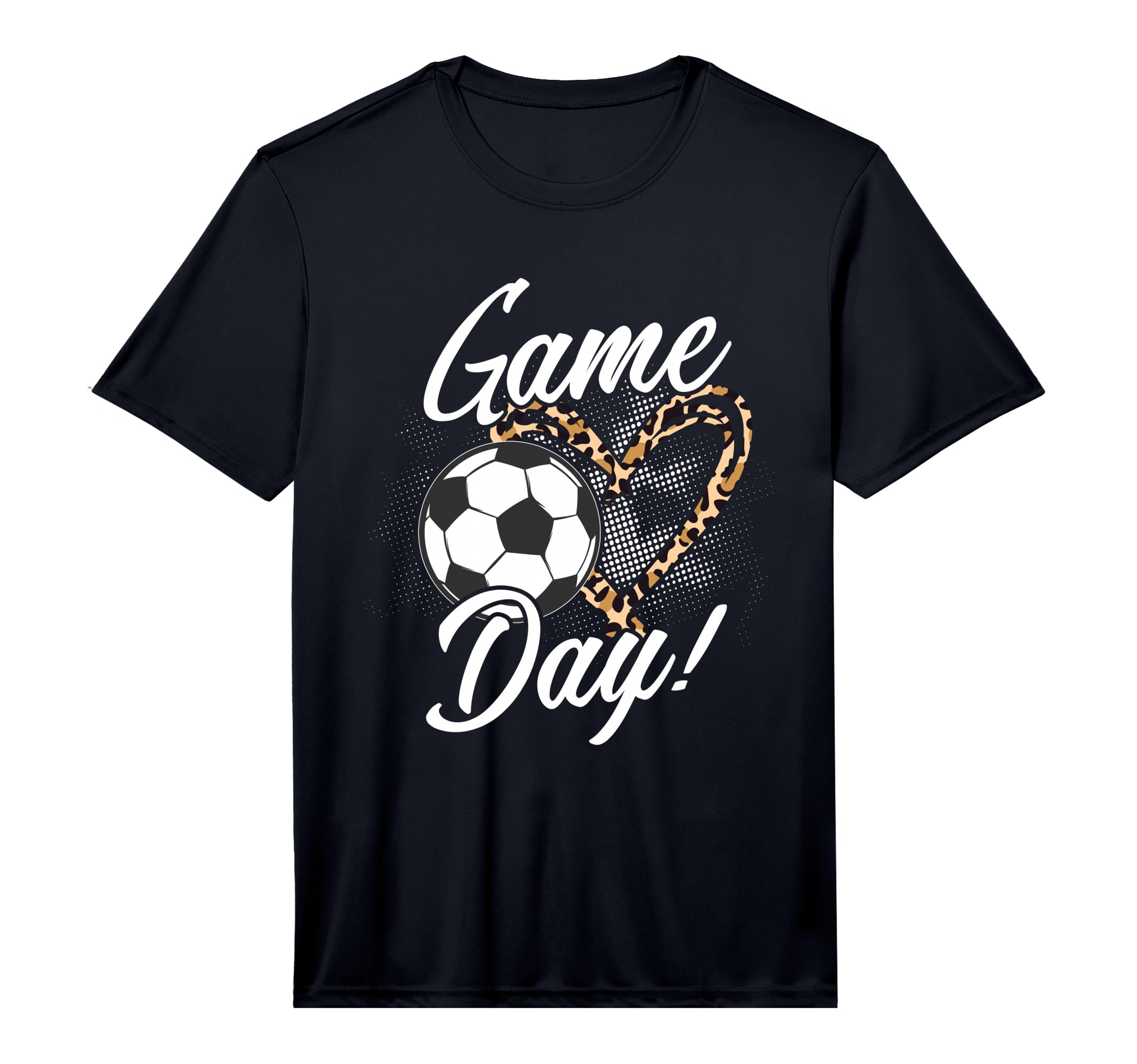 Soccer Lover Leopard Pattern Soccer T-Shirt - Custom Art Print for Adults - T-Shirt, Sweatshirt, Hoodie