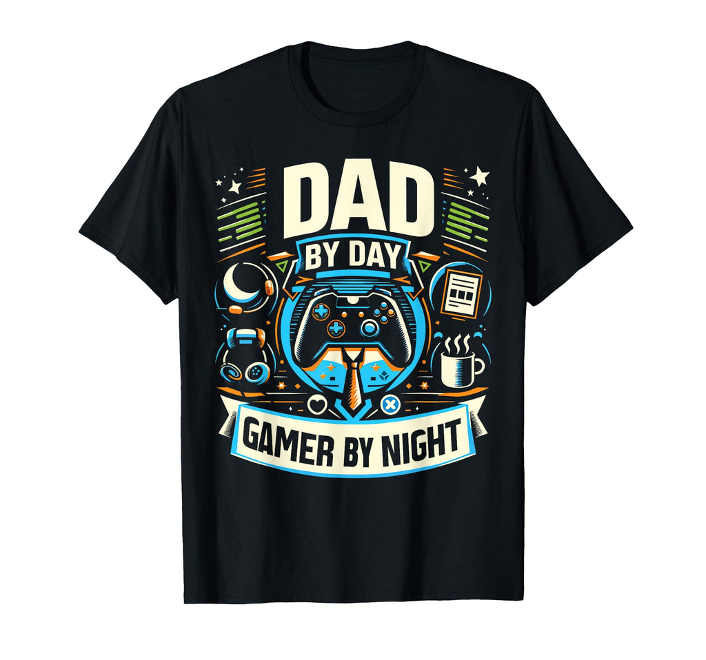Dad Day Gamer Night Gamer Dad Video T-Shirt - Custom Art Print for Adults - T-Shirt, Sweatshirt, Hoodie