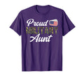 Proud Military Aunt Us Flag Soldier T-Shirt - Custom Art Print Unisex - T-Shirt, Sweatshirt, Hoodie