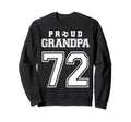 Number 72 Custom Proud Soccer Sweatshirt - Trendy Graphic for Adults - T-Shirt, Sweatshirt, Hoodie