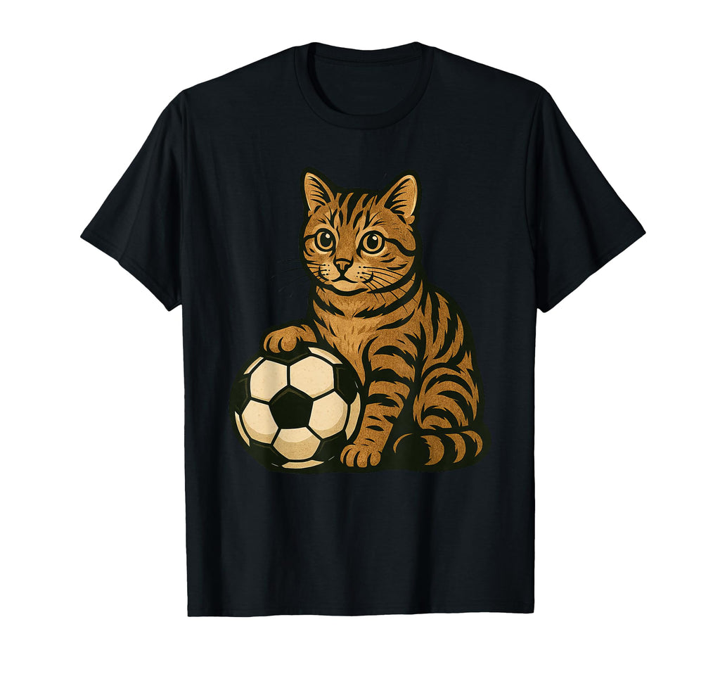 Cat Soccer Cats Sweatshirt - Minimalist Print Unisex - T-Shirt, Sweatshirt, Hoodie