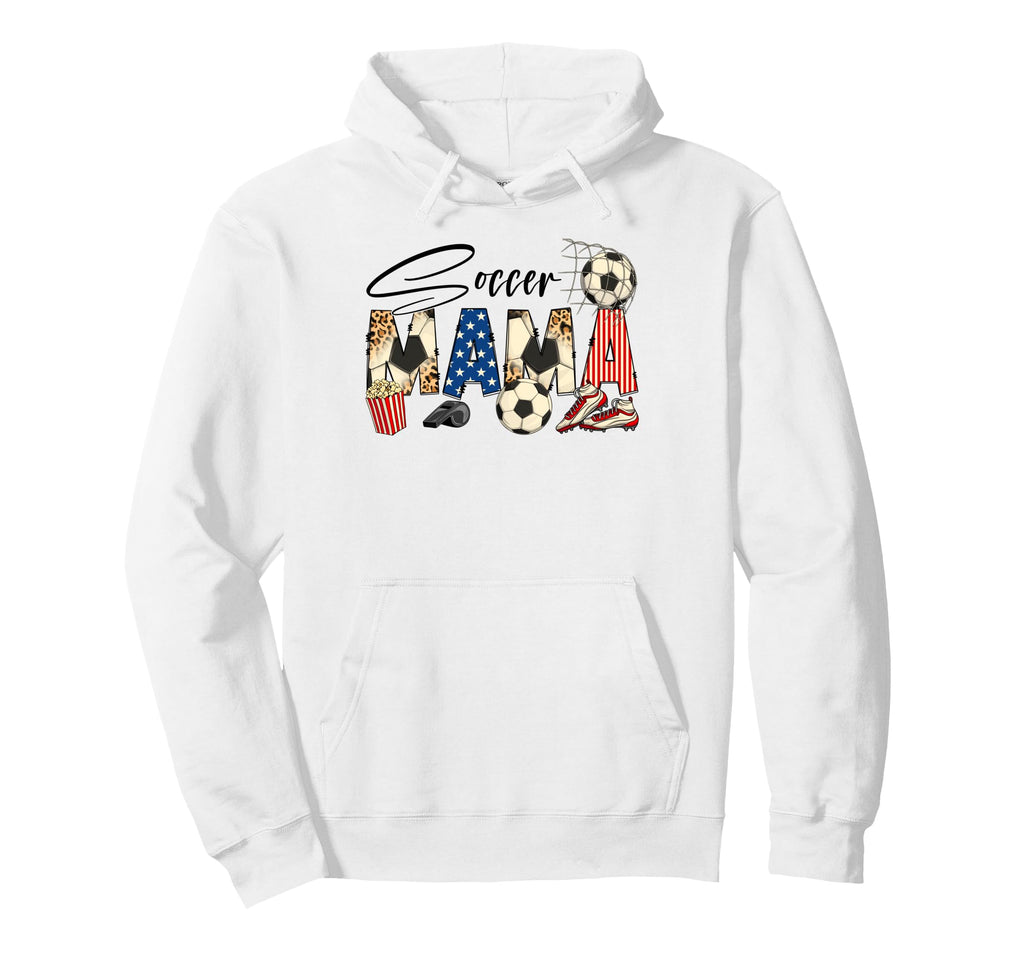 Soccer Mama Mom Soccer Lovers Fans Hoodie - Aesthetic Graphic for Adults - T-Shirt, Sweatshirt, Hoodie