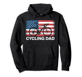 Cycling Dad American Flag Road Bike Hoodie - Minimalist Print for Adults - T-Shirt, Sweatshirt, Hoodie