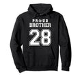 Number 28 Custom Proud Soccer Futbol Hoodie - Trendy Graphic Men Women - T-Shirt, Sweatshirt, Hoodie
