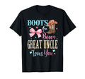 Boots Or Bows Great Uncle Loves You T-Shirt - Aesthetic Graphic for Adults - T-Shirt, Sweatshirt, Hoodie