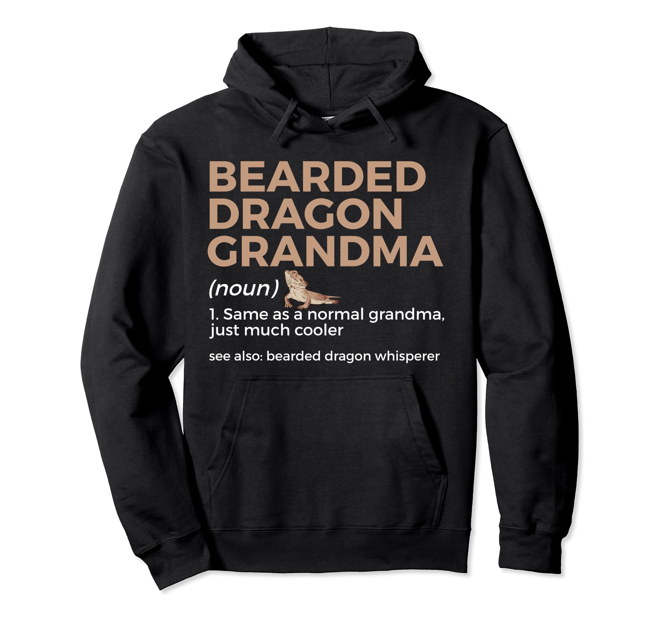 Bearded Dragon Grandma Definition Hoodie - Novelty Apparel for Adults - T-Shirt, Sweatshirt, Hoodie