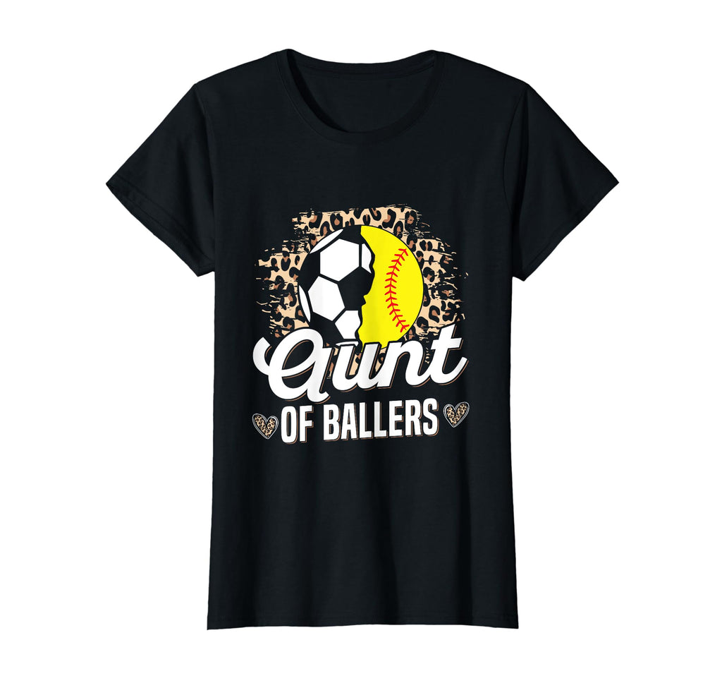 Ballers Aunt Softball And Soccer Player T-Shirt - Unique Graphic Men Women - T-Shirt, Sweatshirt, Hoodie