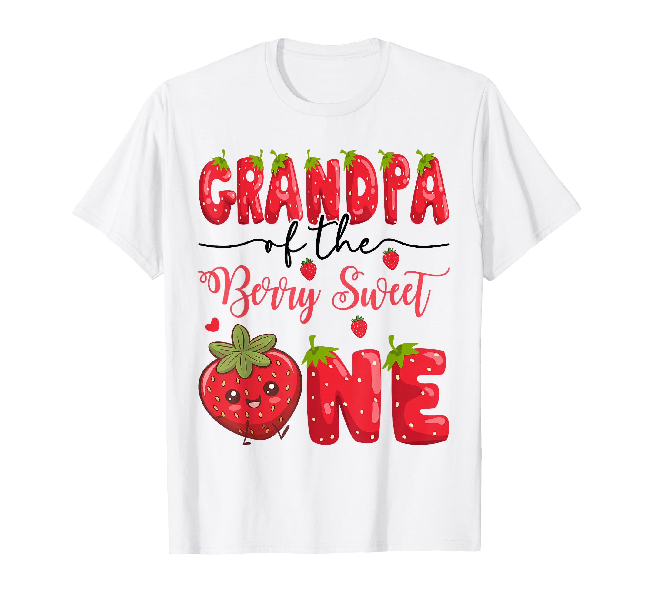 Grandpa Berry Sweet One Strawberry T-Shirt - Minimalist Print for Adults - T-Shirt, Sweatshirt, Hoodie