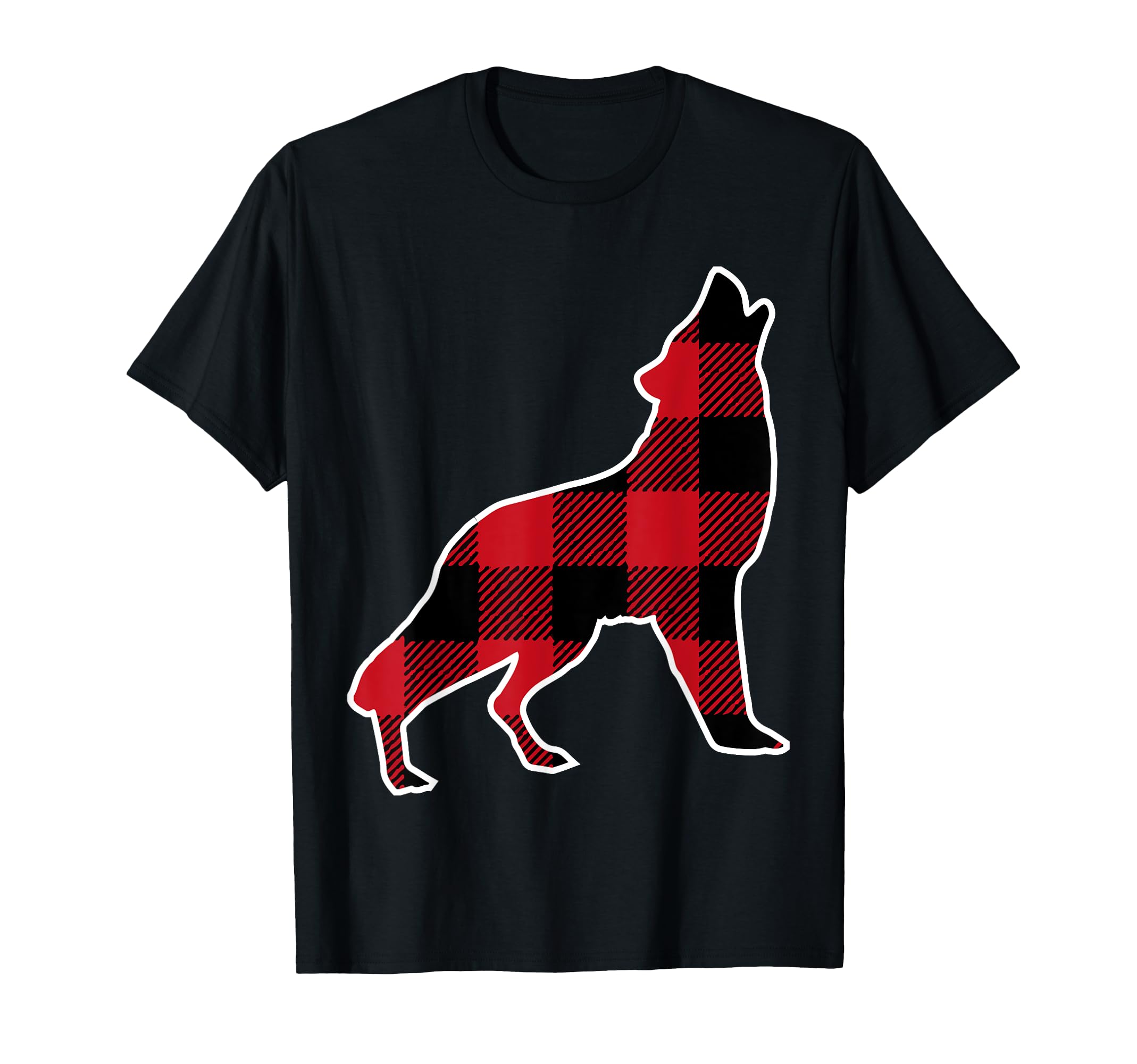 Wolf Family Red Plaid Buffalo Matching T-Shirt - Streetwear Style Unisex - T-Shirt, Sweatshirt, Hoodie