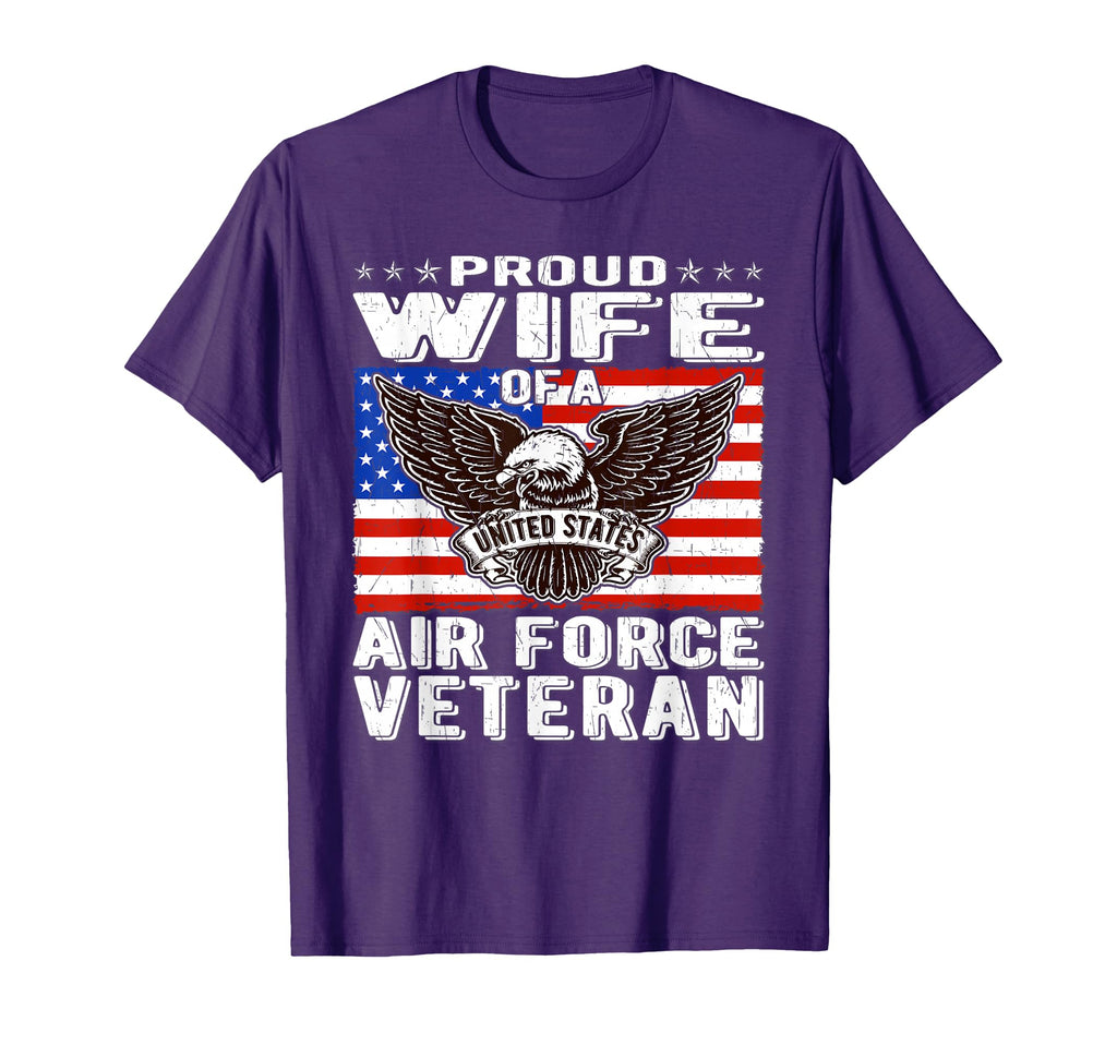 Proud Wife Us Air Force Veteran T-Shirt - Unique Graphic Men Women - T-Shirt, Sweatshirt, Hoodie