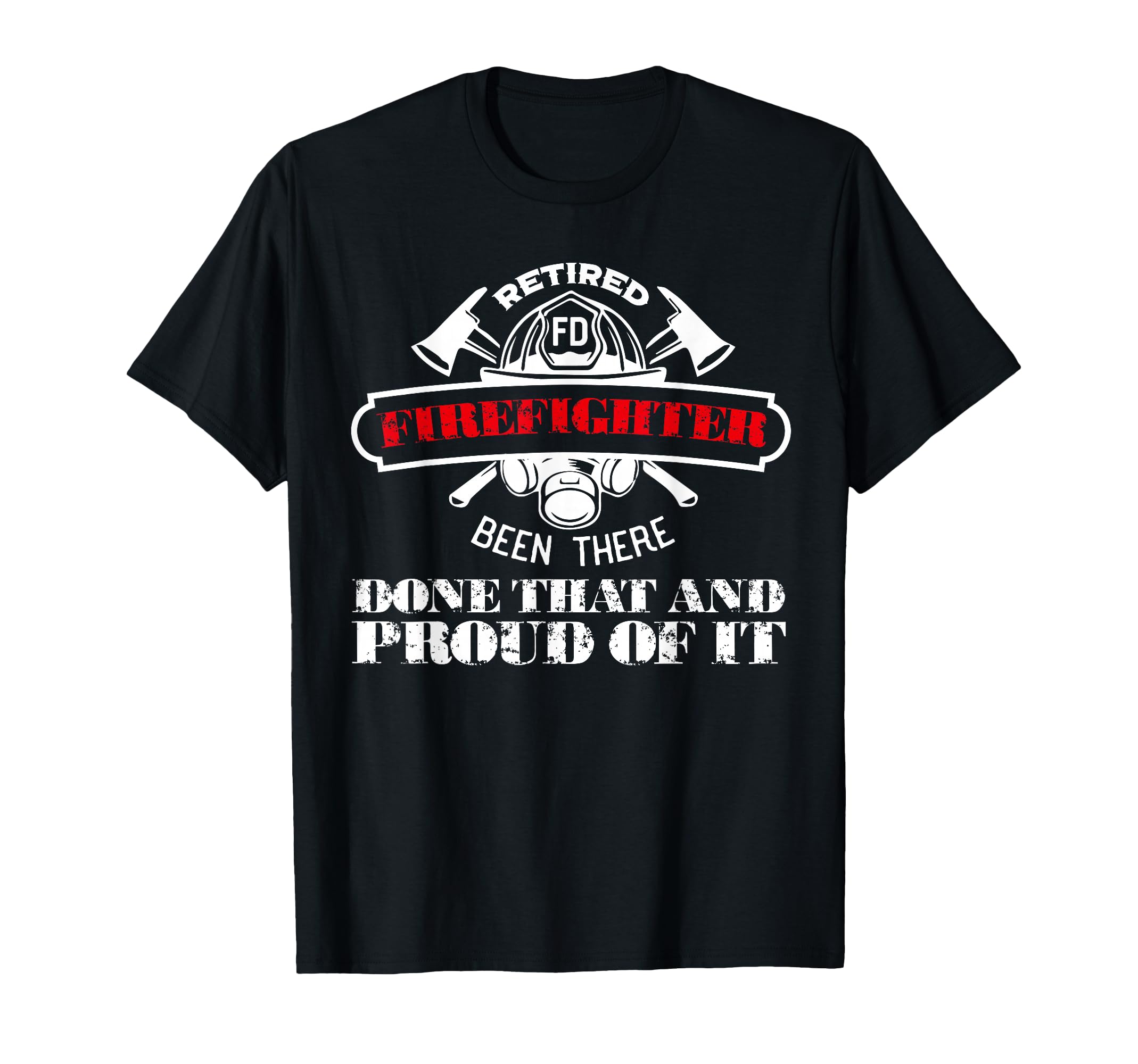 Firefighter Fireman Dad Mens Retirement T-Shirt - Custom Art Print Unisex - T-Shirt, Sweatshirt, Hoodie