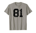 Distressed Sport Team Number 81 T-Shirt - Casual Everyday Wear Men Women - T-Shirt, Sweatshirt, Hoodie