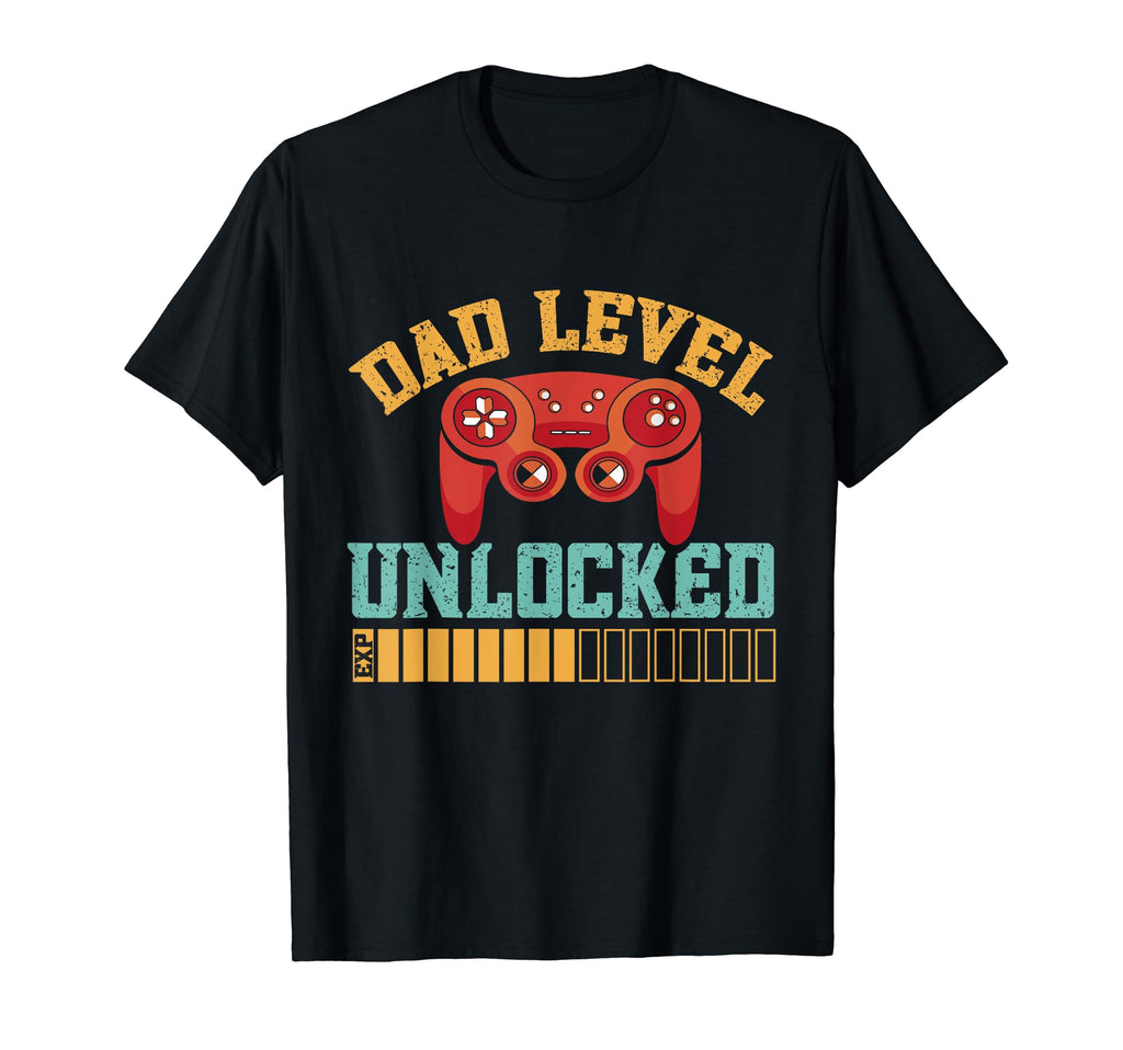 Dad Level Unlocked Fathers Day Video T-Shirt - Custom Art Print Unisex - T-Shirt, Sweatshirt, Hoodie