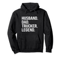 Funny Trucker Art Truck Driver Husband Hoodie - Minimalist Print Men Women - T-Shirt, Sweatshirt, Hoodie