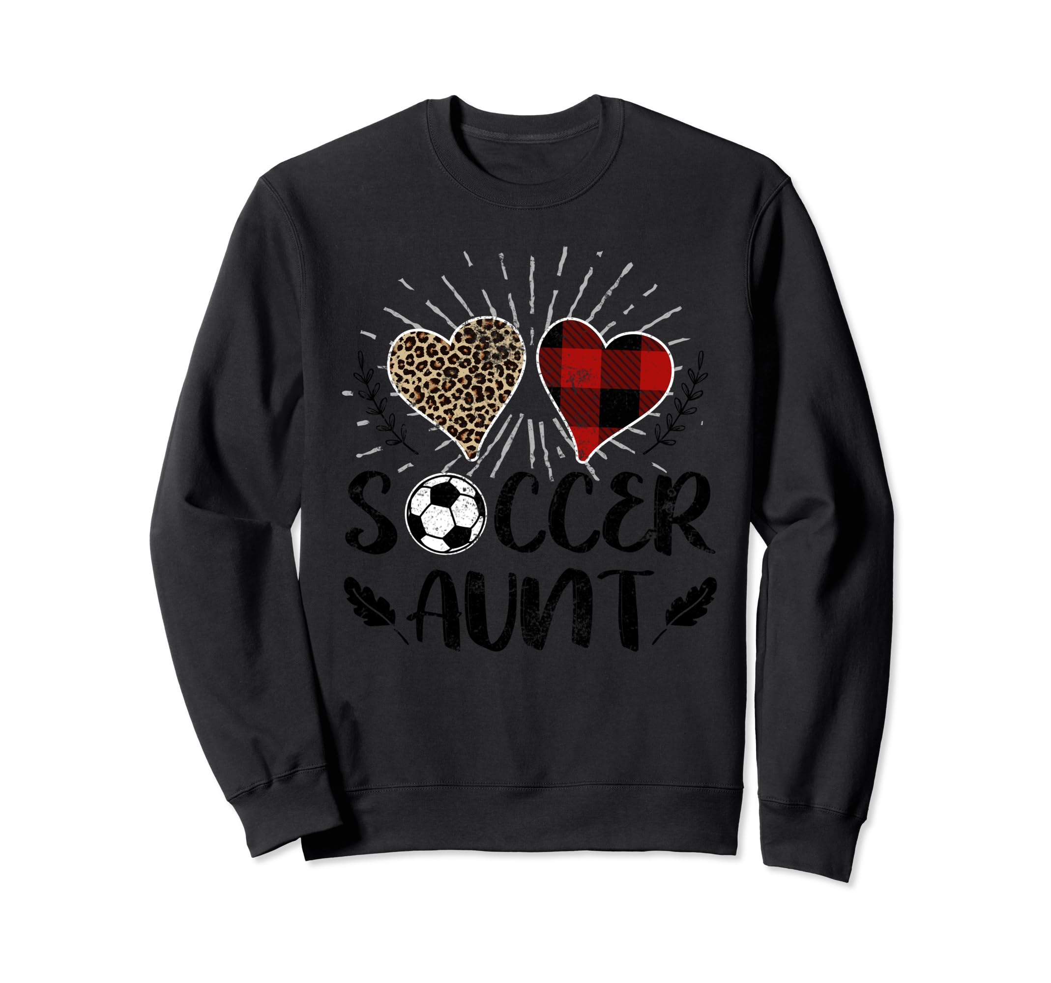 Soccer Aunt Buffalo Plaid Mothers Sweatshirt - Minimalist Print Men Women - T-Shirt, Sweatshirt, Hoodie