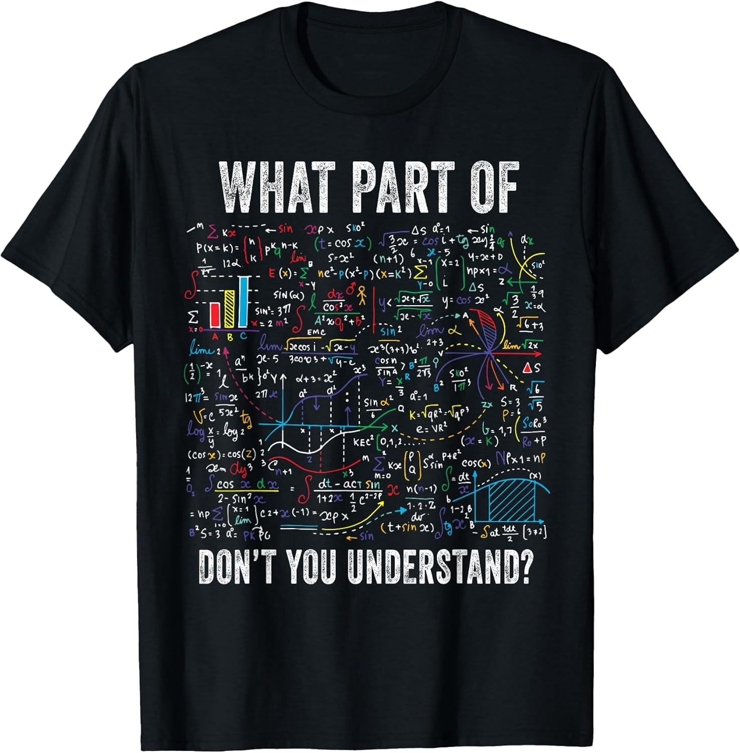 What Part of Don't You Understand Funny Math - Adult & Kids T-Shirts, Sweatshirts & Hoodies apparel design preview 1