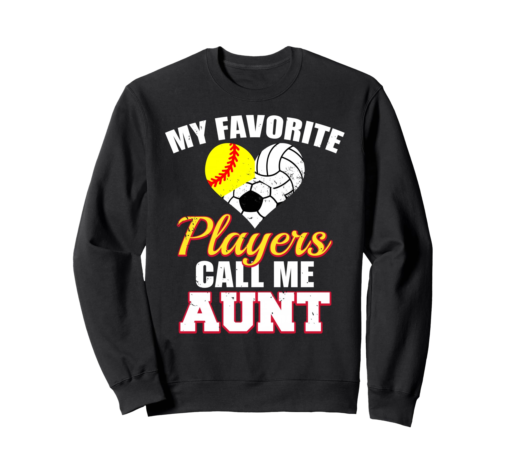 My Favorite Softball Volleyball Sweatshirt - Graphic Print for Adults - T-Shirt, Sweatshirt, Hoodie