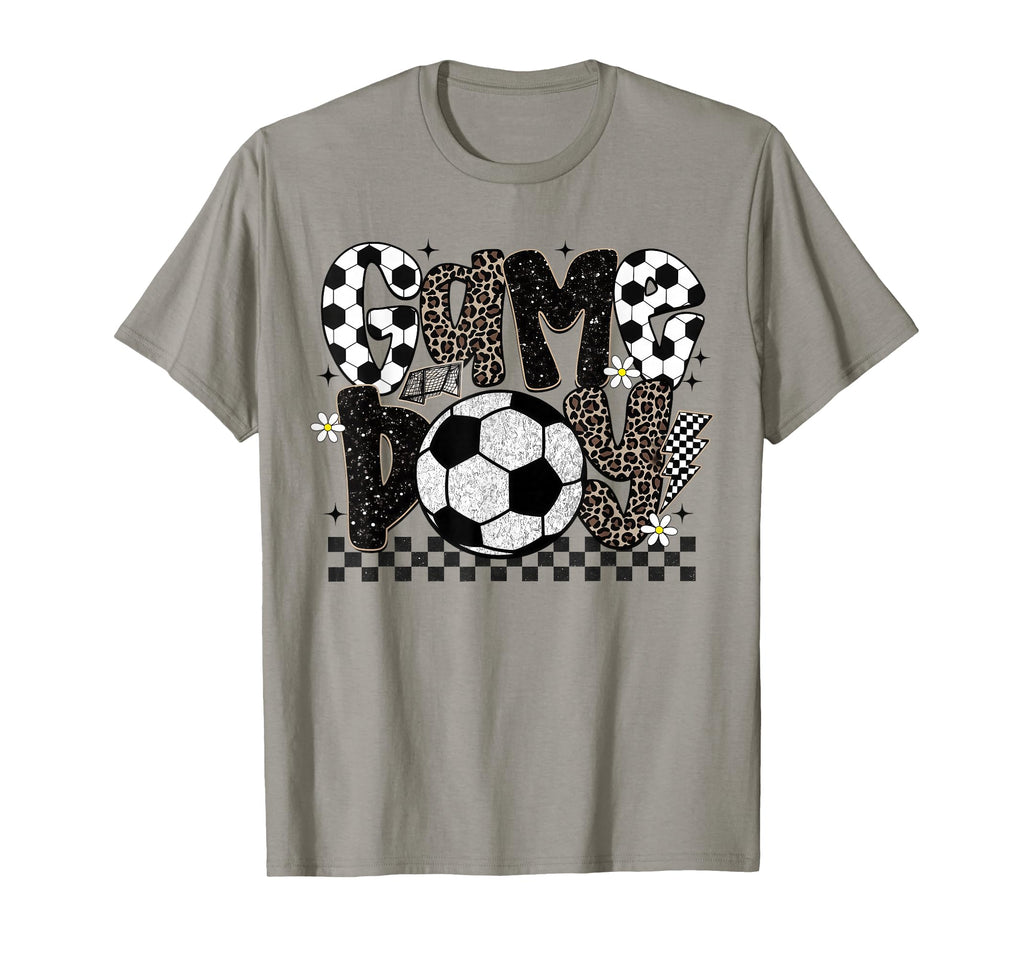 Checkered Soccer Game Day Leopard Soccer T-Shirt - Graphic Print Men Women - T-Shirt, Sweatshirt, Hoodie