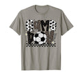 Checkered Soccer Game Day Leopard Soccer T-Shirt - Graphic Print Men Women - T-Shirt, Sweatshirt, Hoodie