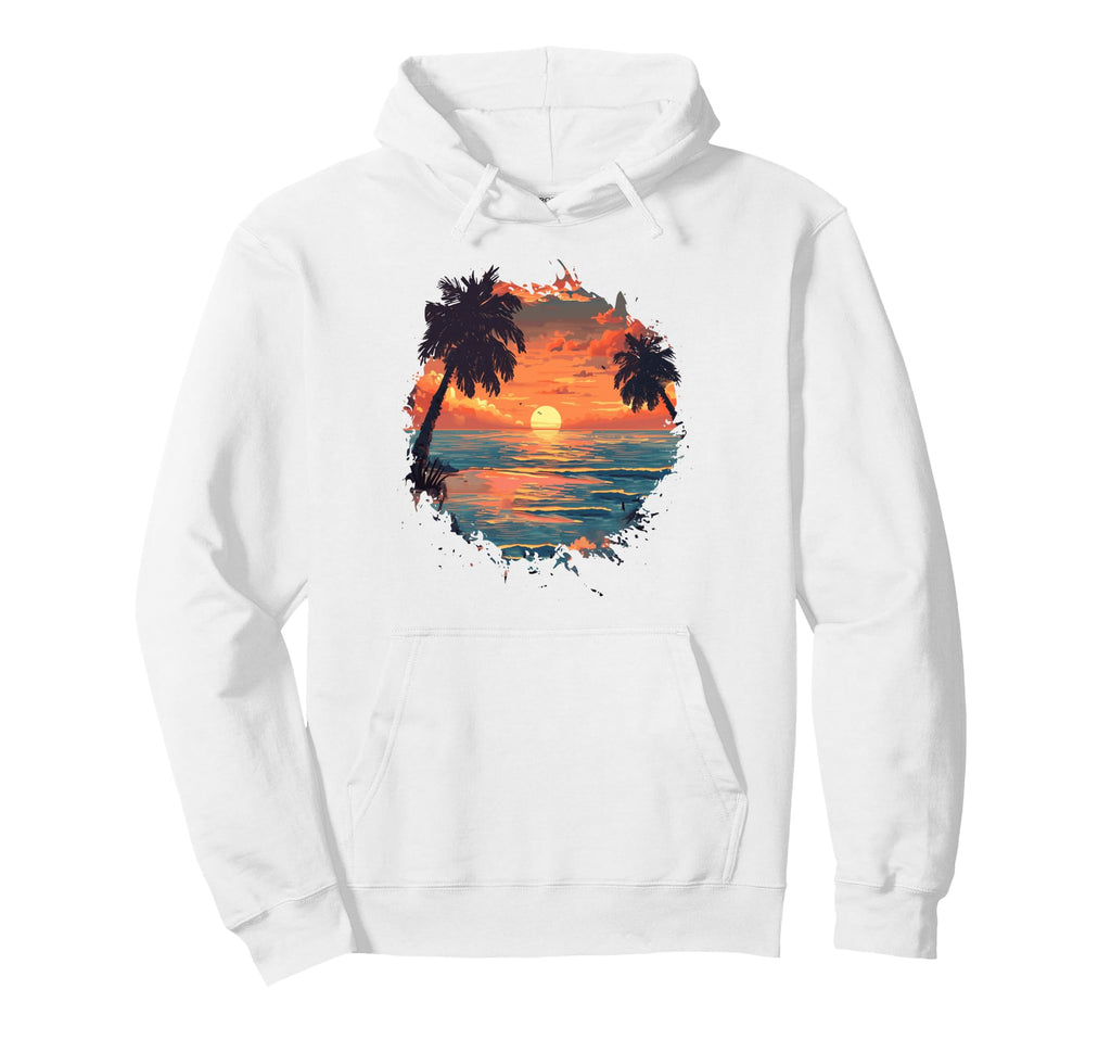 Tropical Beach Sunset Family Matching Hoodie - Novelty Apparel Unisex - T-Shirt, Sweatshirt, Hoodie