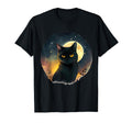 Art Black Cat Moon T-Shirt - Novelty Apparel for Adults - T-Shirt, Sweatshirt, Hoodie