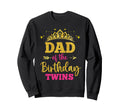 Dad Birthday Twins Princess Party Sweatshirt - Graphic Print for Adults - T-Shirt, Sweatshirt, Hoodie