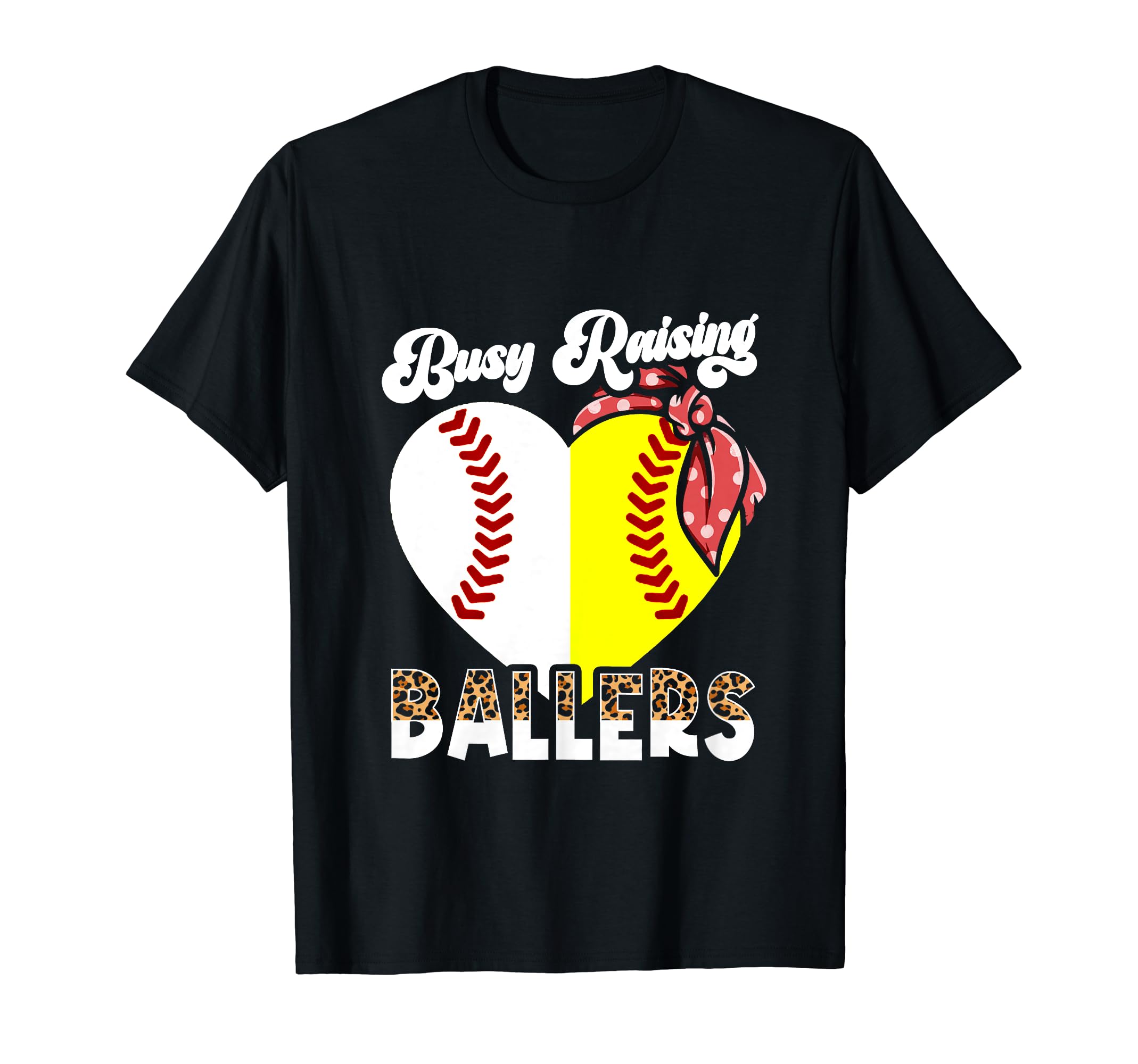 Busy Raising Ballers Softball T-Shirt - Minimalist Print Men Women - T-Shirt, Sweatshirt, Hoodie