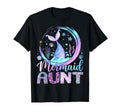 Mermaid Aunt Funny Birthday Party T-Shirt - Aesthetic Graphic Men Women - T-Shirt, Sweatshirt, Hoodie