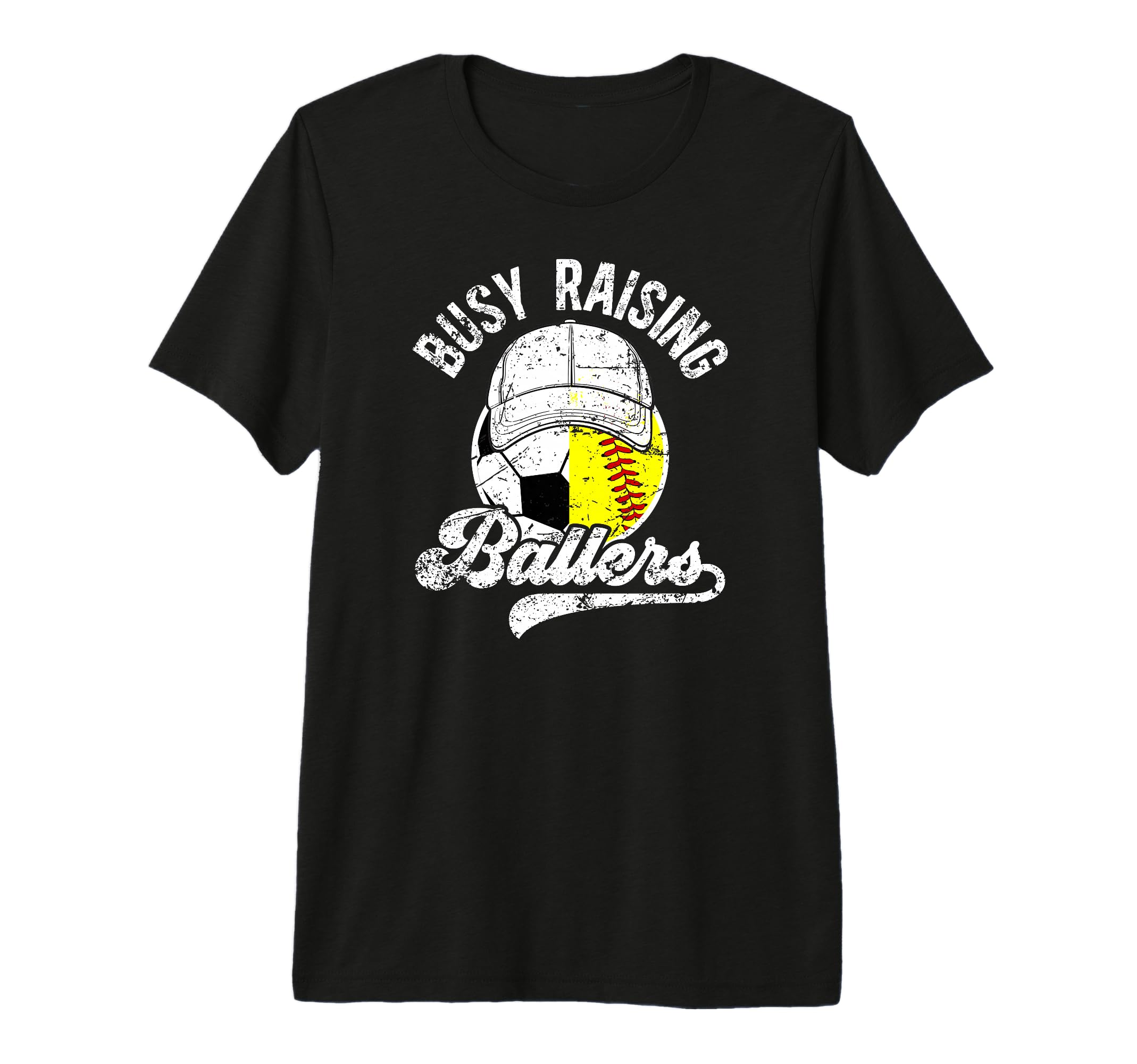 Mens Busy Raising Ballers Softball T-Shirt - Aesthetic Graphic Unisex - T-Shirt, Sweatshirt, Hoodie