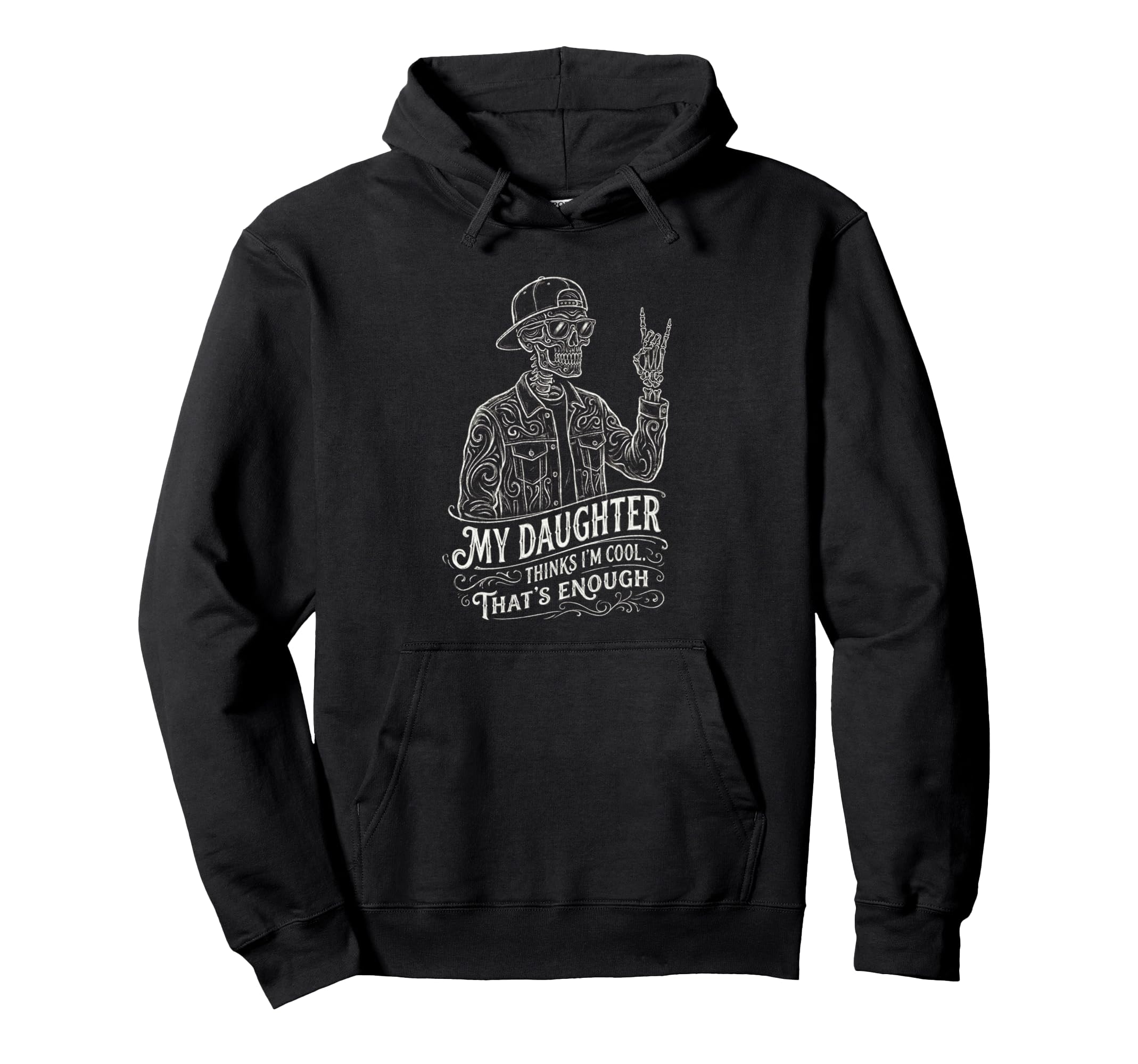 Skeleton Dad Daughter Matching Funny Hoodie - Trendy Graphic for Adults - T-Shirt, Sweatshirt, Hoodie