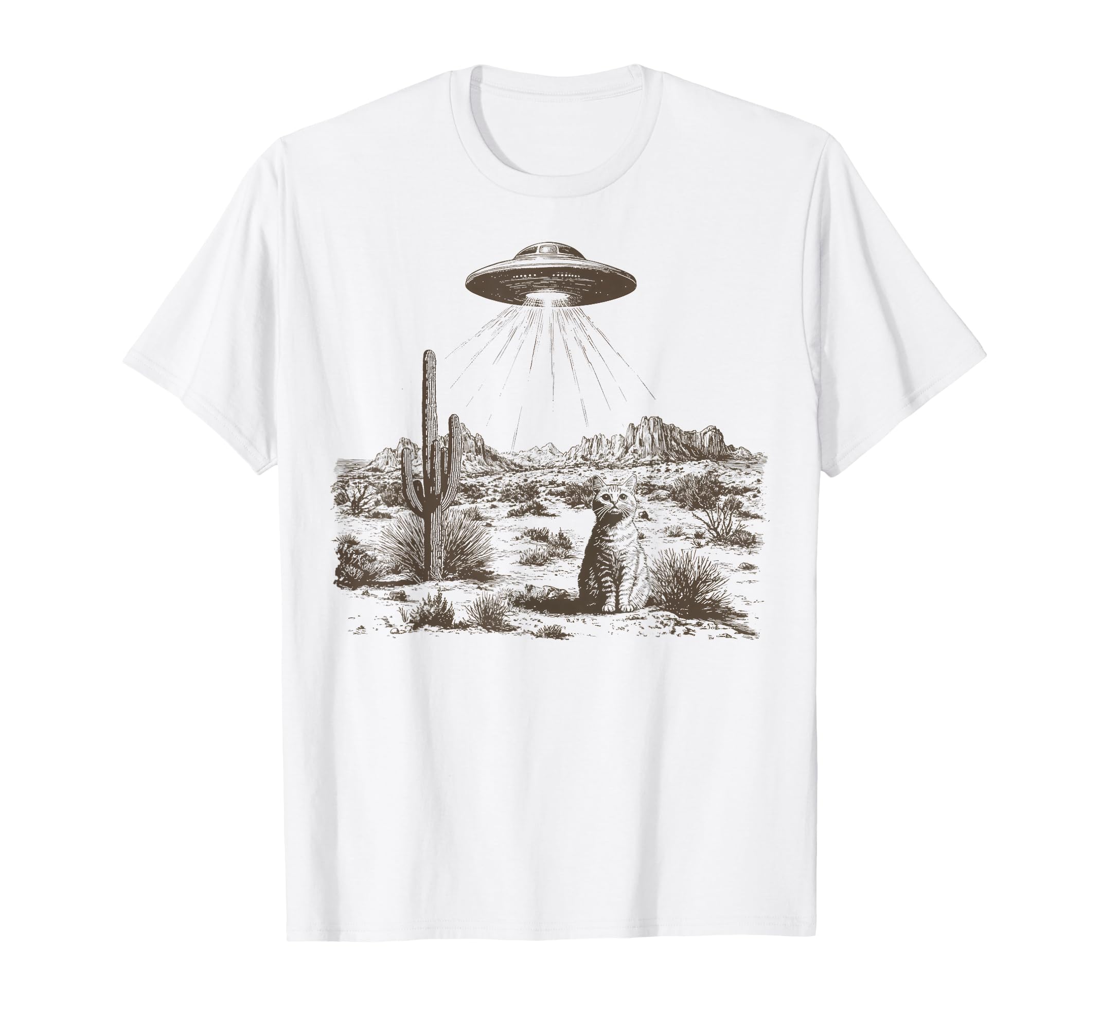 Western Ufo Alien Rodeo Cowboy Cat T-Shirt - Streetwear Style for Adults - T-Shirt, Sweatshirt, Hoodie