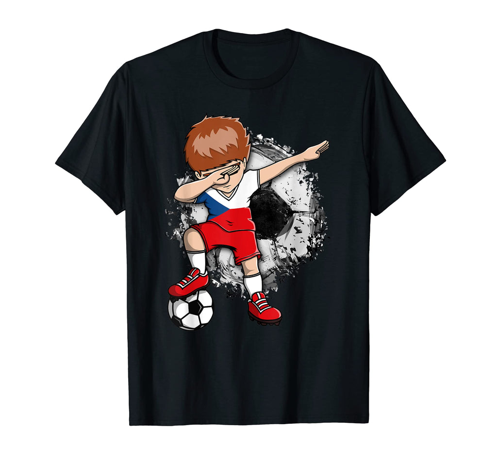 Dabbing Soccer Czech Republic Jersey T-Shirt - Aesthetic Graphic Unisex - T-Shirt, Sweatshirt, Hoodie