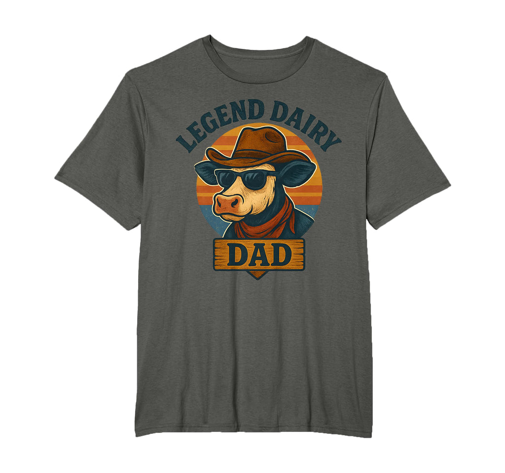 Legend Dairy Dad Funny Cattle Farmer T-Shirt - Trendy Graphic for Adults - T-Shirt, Sweatshirt, Hoodie
