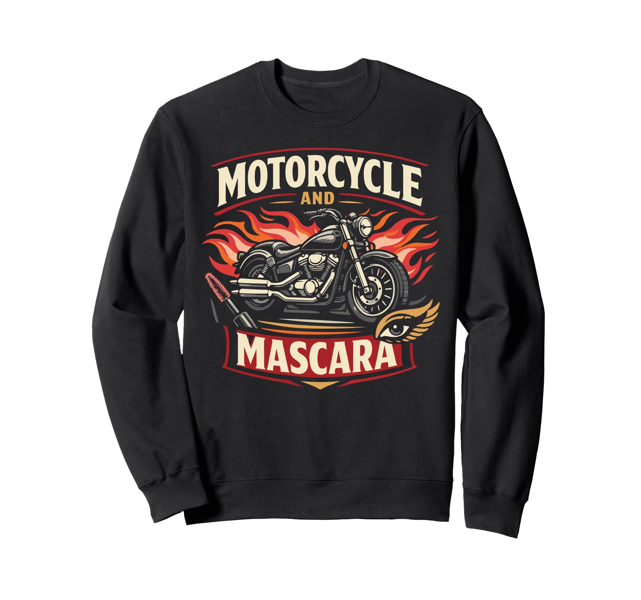 Motorcycle Biker Female Sweatshirt - Custom Art Print Unisex - T-Shirt, Sweatshirt, Hoodie