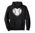 Baseball Ball Heart Player Coach Dad Hoodie - Aesthetic Graphic Men Women - T-Shirt, Sweatshirt, Hoodie