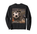 Funny Cat Smoking Sunglasses Soccer Sweatshirt - Custom Art Print Unisex - T-Shirt, Sweatshirt, Hoodie