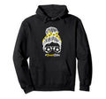 Soccer Sister Messy Bun Hair Hoodie - Graphic Print Men Women - T-Shirt, Sweatshirt, Hoodie