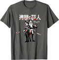 Levi and Eren Sword Blood Splatter AOT Anime - Adult & Kids T-Shirts, Sweatshirts & Hoodies apparel design preview 1