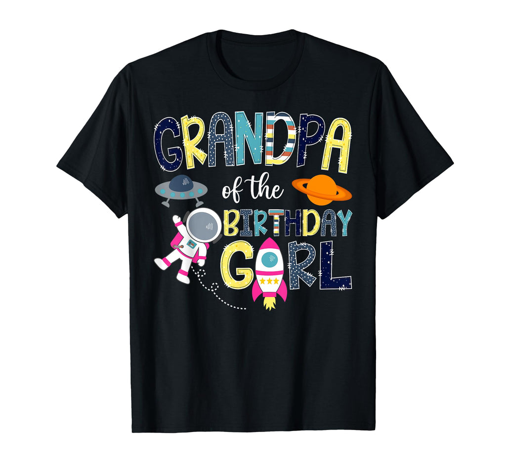 Grandpa Birthday Space Astronaut Family T-Shirt - Unique Graphic Unisex - T-Shirt, Sweatshirt, Hoodie