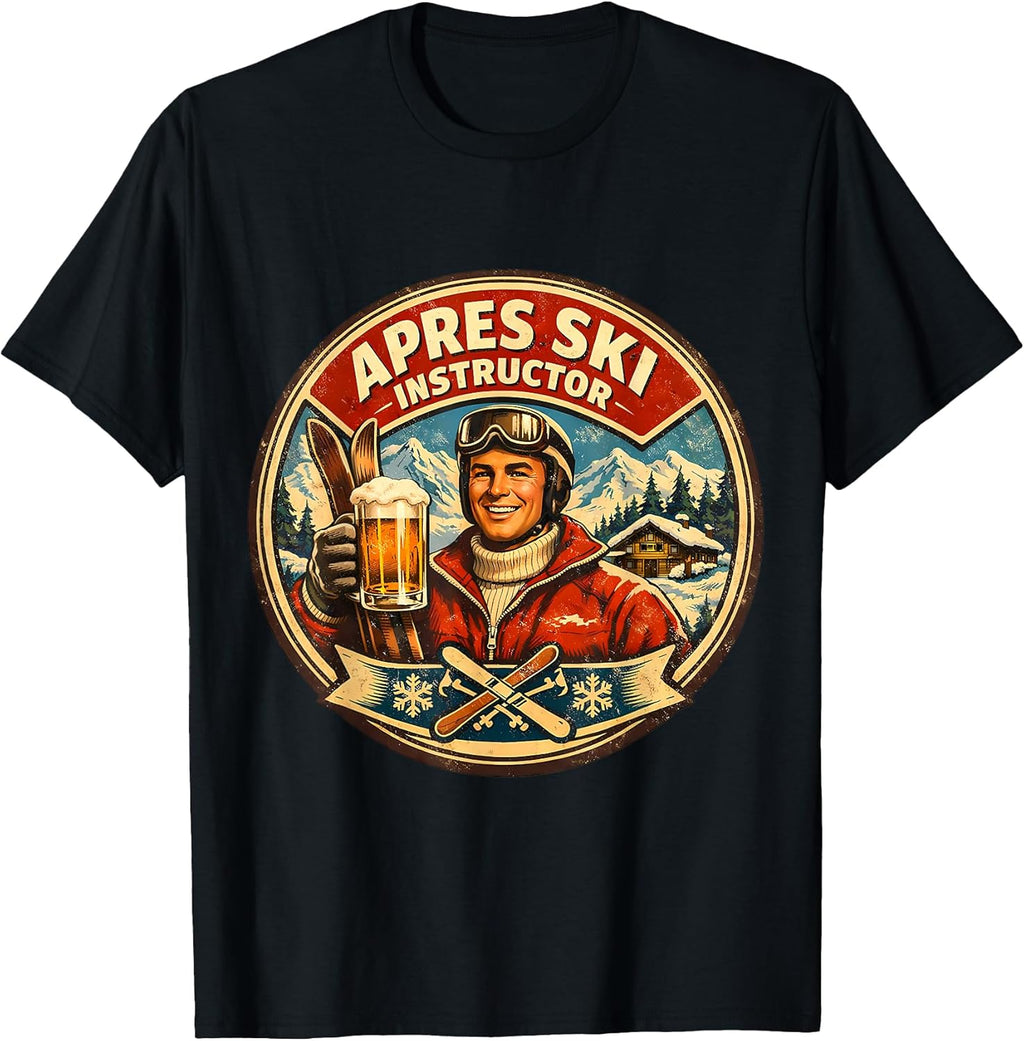 Mens Apres Ski Instructor Vintage Beer Merch - Adult & Kids T-Shirts, Sweatshirts & Hoodies apparel design preview 1