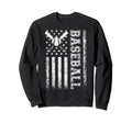 American Flag Baseball Flag Dad Mom Sweatshirt - Streetwear Style Unisex - T-Shirt, Sweatshirt, Hoodie