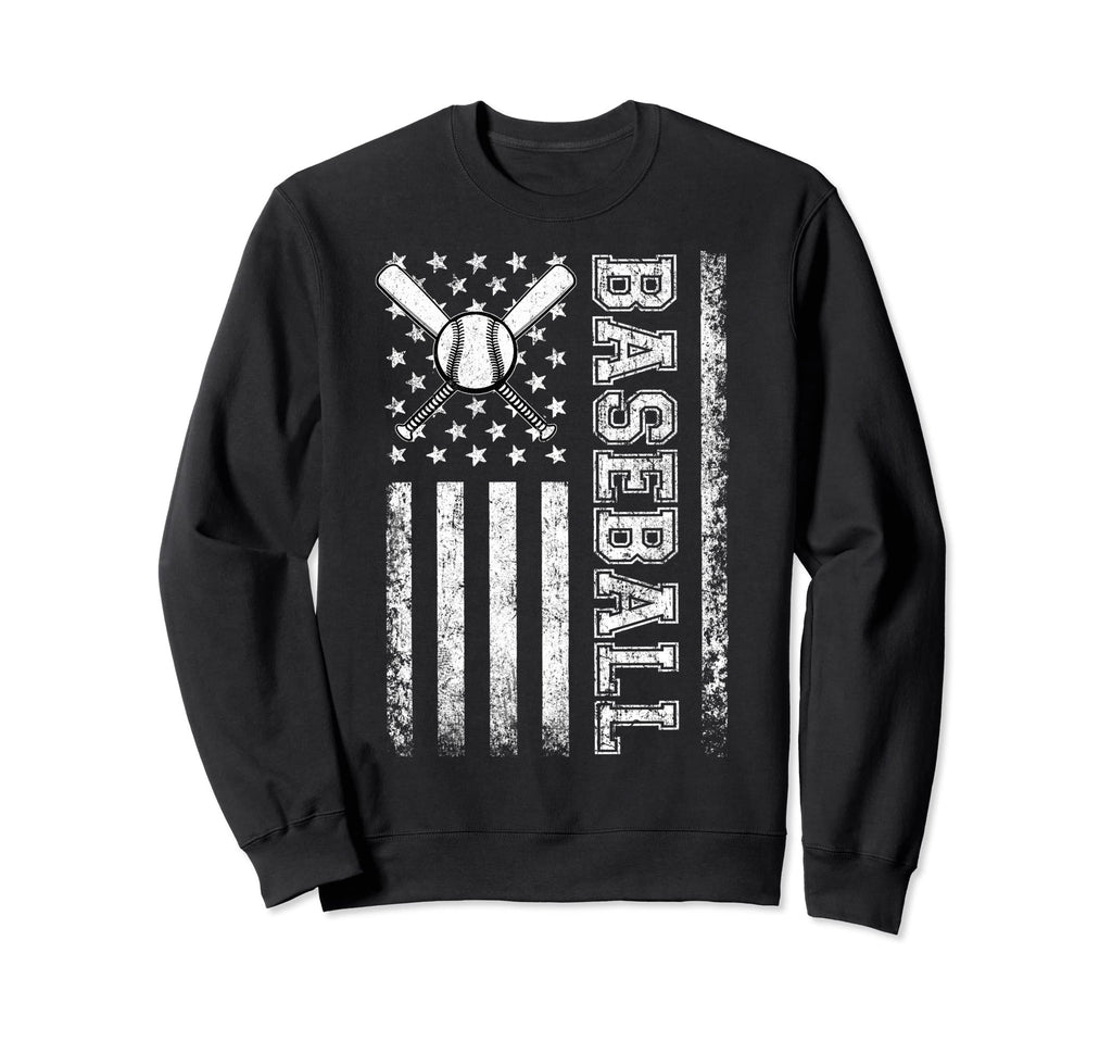 American Flag Baseball Flag Dad Mom Sweatshirt - Graphic Print Unisex - T-Shirt, Sweatshirt, Hoodie